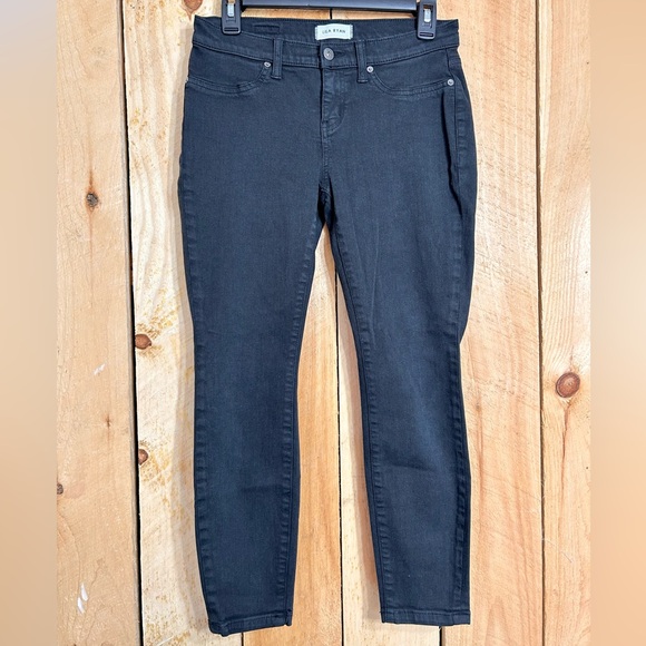 Lila Ryan Low Rise Black Stretch Skinny Jeans size 27 Petite Faux Front Pockets - Picture 2 of 9